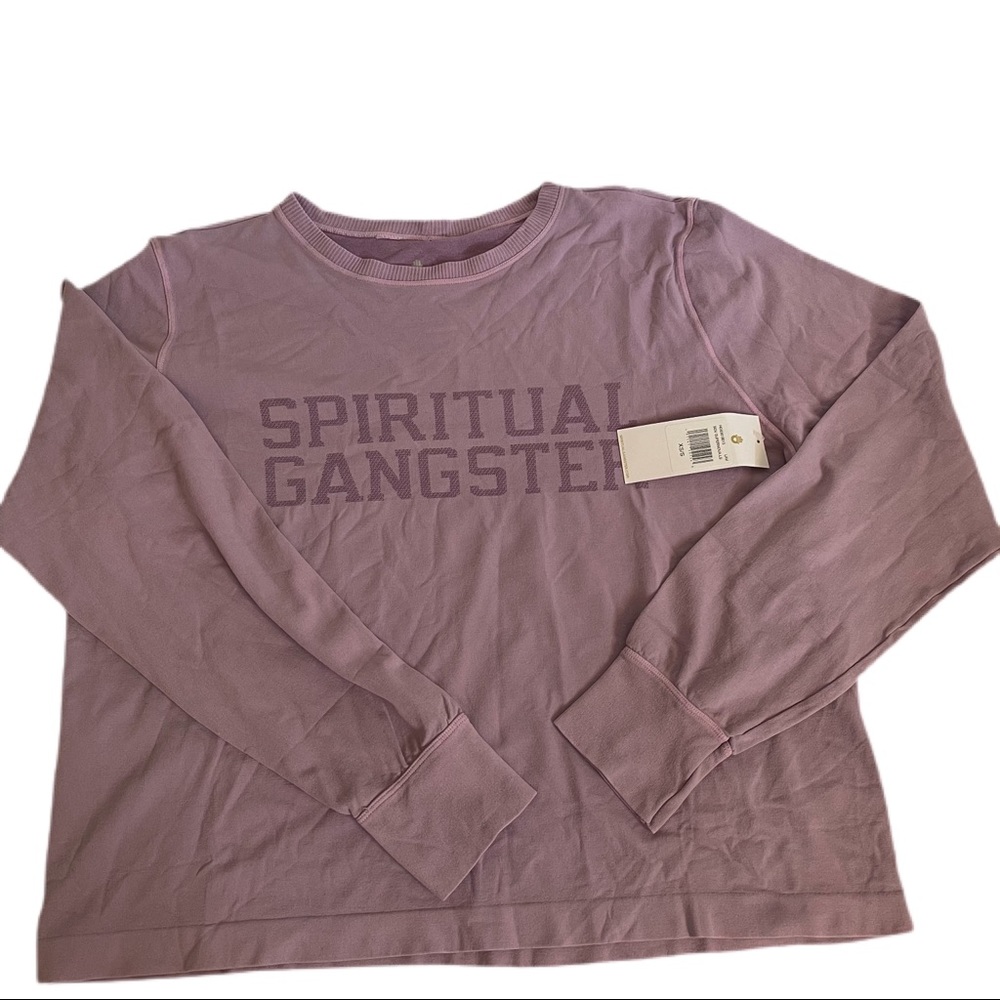 Spiritual Gangster Mauve Logo Crewneck
